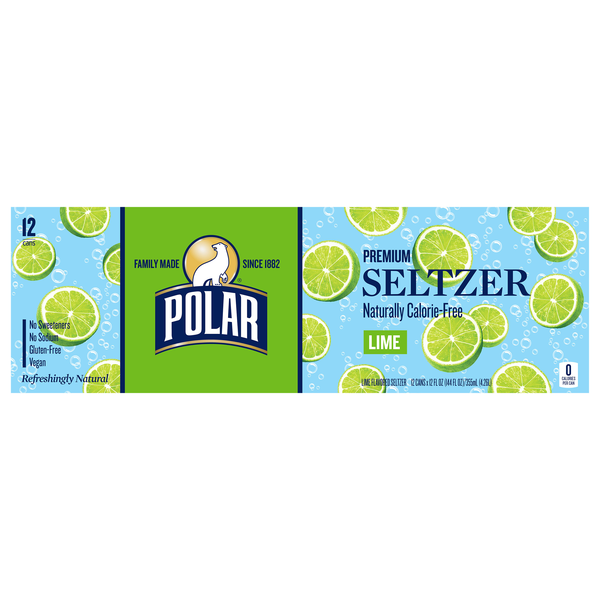 Polar Lime Seltzer Water - 12 pk