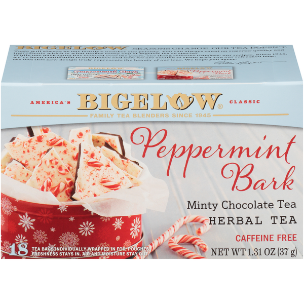 Save on Bigelow Peppermint Bark Herbal Tea Bags Caffeine Free Order