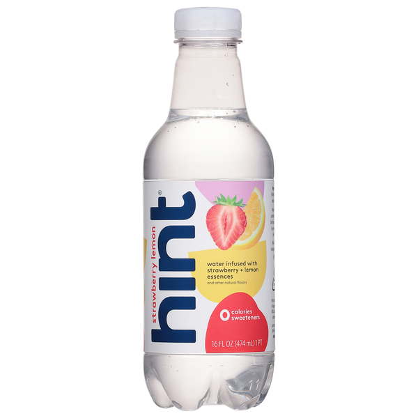 Hint Sugar Free Water Infused with Strawberry + Lemon Essences
