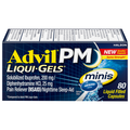 Advil PM Ibuprofen Pain Relief 200mg Liqui-Gels Minis