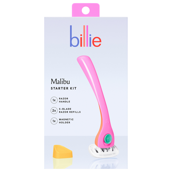 Billie Malibu Starter Kit Razor Handle + 5 Blade Refills