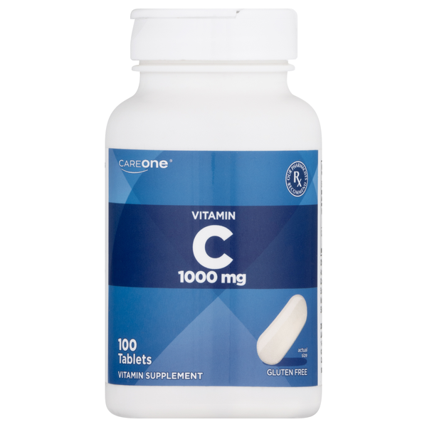 CareOne Gluten Free 1000mg Vitamin C Tablets