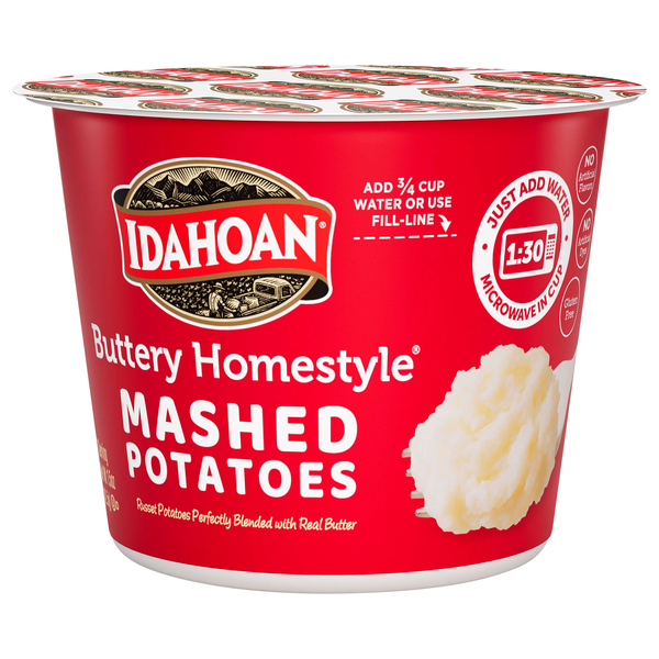 Idahoan Buttery Homestyle Mashed Potatoes Cup Microwave