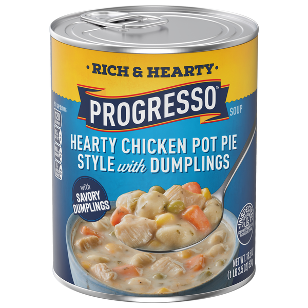 Progresso Rich & Hearty Hearty Chicken Pot Pie Style with Dumplings Soup
