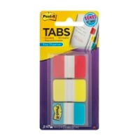 3M Post-it Durable Tabs Assorted Colors 1 X 1.5 Inch - 48 Sheets/Pad