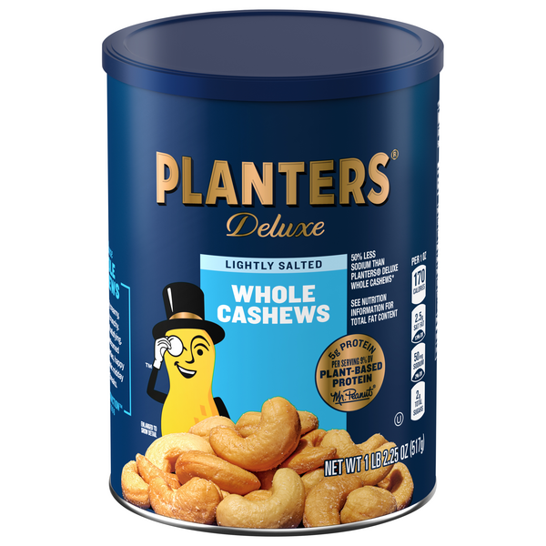 Planters Deluxe Whole Cashews Lightly Salted
