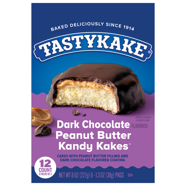 Tastykake Dark Chocolate Peanut Butter Kandy Kakes 2 ea - 6 ct