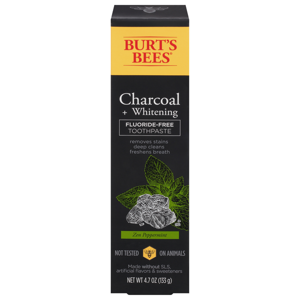 Save on Burt's Bees Charcoal + Whitening FluorideFree Toothpaste Zen