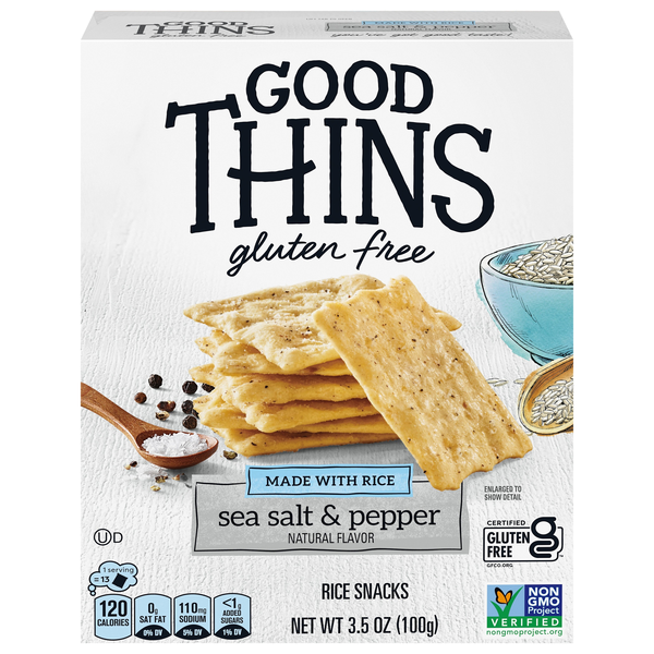 Good Thins Gluten Free Sea Salt & Pepper Rice Crackers