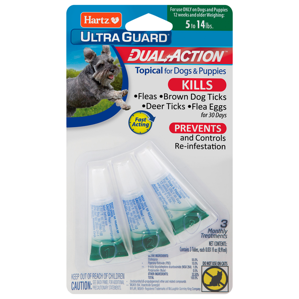 Hartz Ultra Guard Flea & Tick Prevention for Dogs 5-14 lbs
