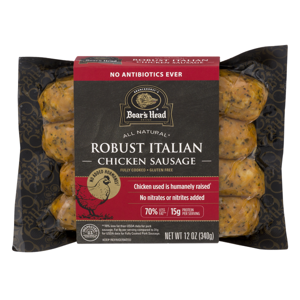 Save on Boar's Head Chicken Sausage Robust Italian All Natural 4 ct Order Online Delivery