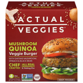 Actual Veggies Mushroom Quinoa Veggie Burger - 4 ct Frozen