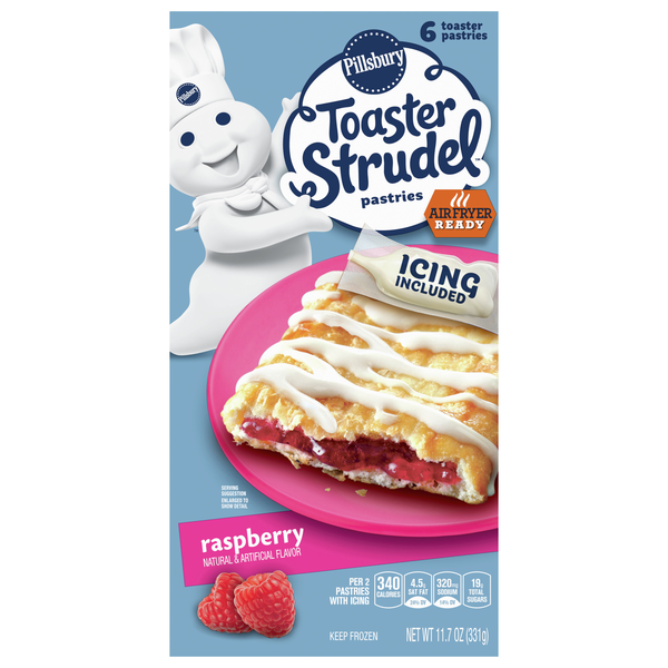Save on Pillsbury Raspberry Toaster Strudel Pastries 6 ct Order