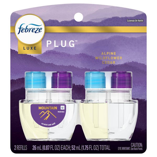 Febreze Plug Alpine Wildflower Cedar Scented Oil Refill