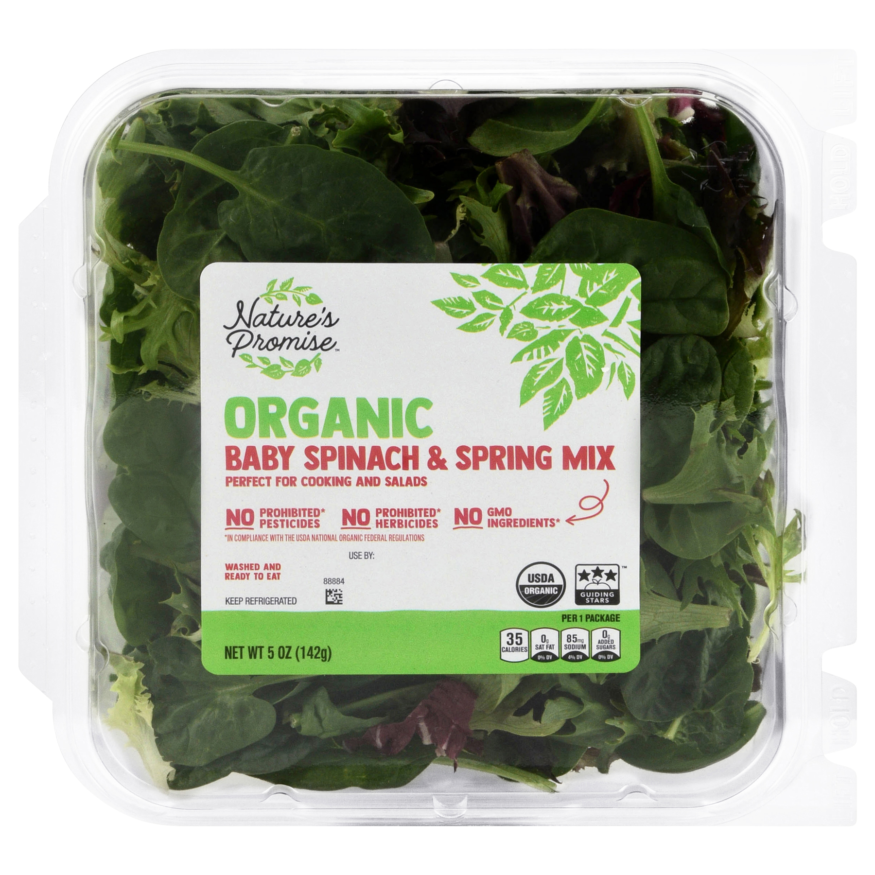 Nature's Promise Nature's Promise Organic Salad Baby Spinach & Spring Mix