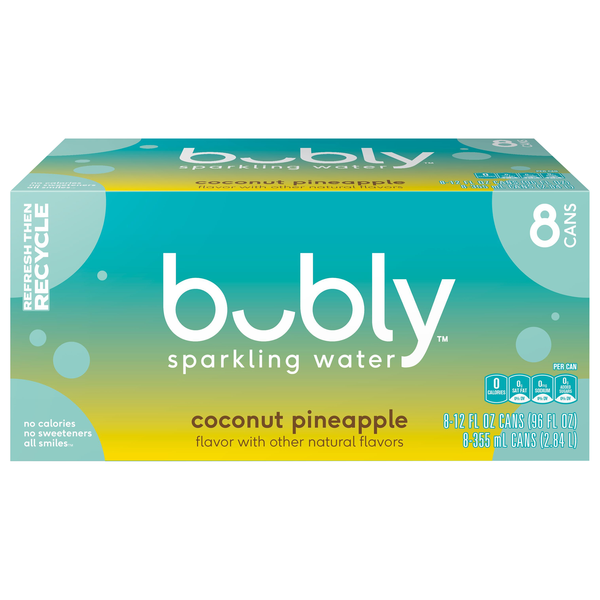 bubly Coconut Pineapple Sparkling Water - 8 pk