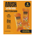 MUSH Minis Peanut Butter Chocolate Chip Protein Bar - 8 ct Refrigerated