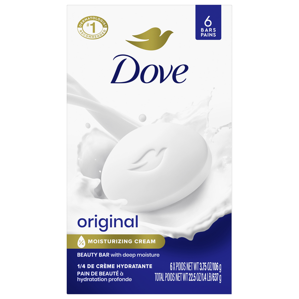 Dove Original Beauty Soap Bars - 6 ct