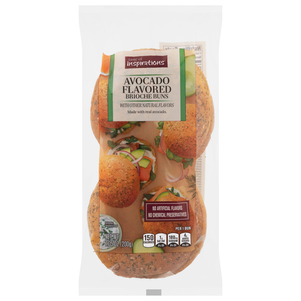 Taste of Inspirations Avocado Flavored Brioche Buns - 4 ct