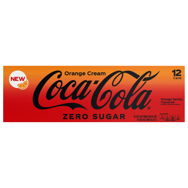 Coca-Cola Zero Sugar Orange Cream Cola Soda - 12 pk