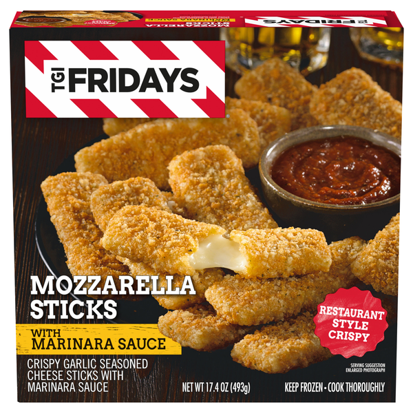 TGI Fridays Mozzarella Sticks with Marinara Sauce Frozen
