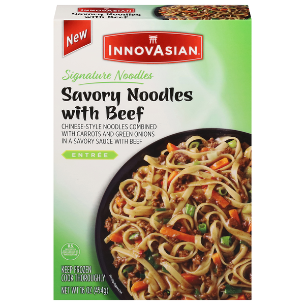 InnovAsian Signature Noodles Beef Lo Mein Frozen Meal