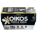 Oikos Triple Zero 15g Protein Non Fat Vanilla Blended Greek Yogurt Cup 4ct