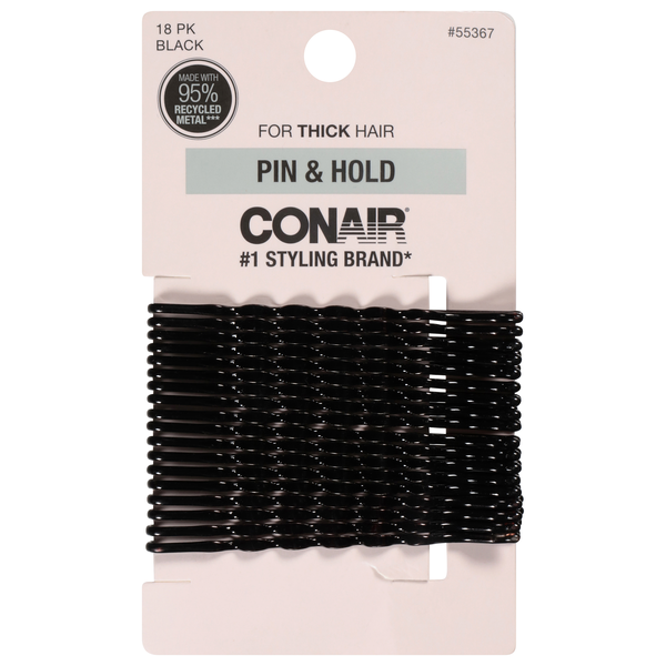 Conair Styling Essential Firm Hold Pins Black