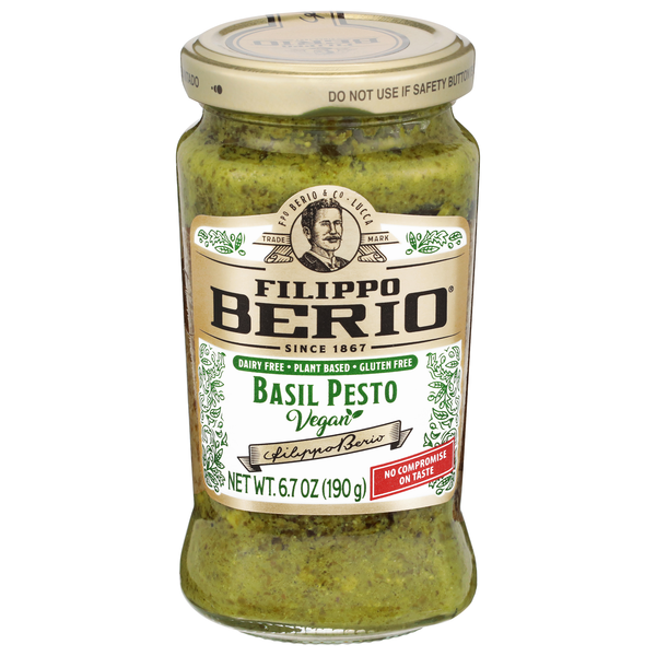 Filippo Berio Dairy Free Vegan Basil Pesto Pasta Sauce