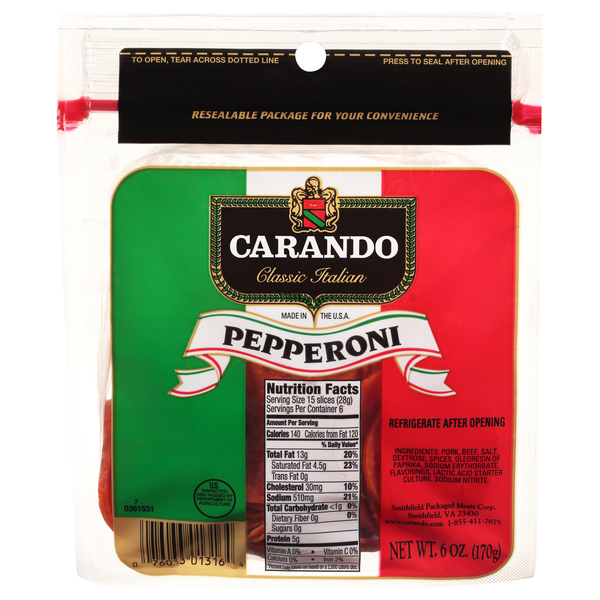 Carando Classic Italian Pepperoni Slices