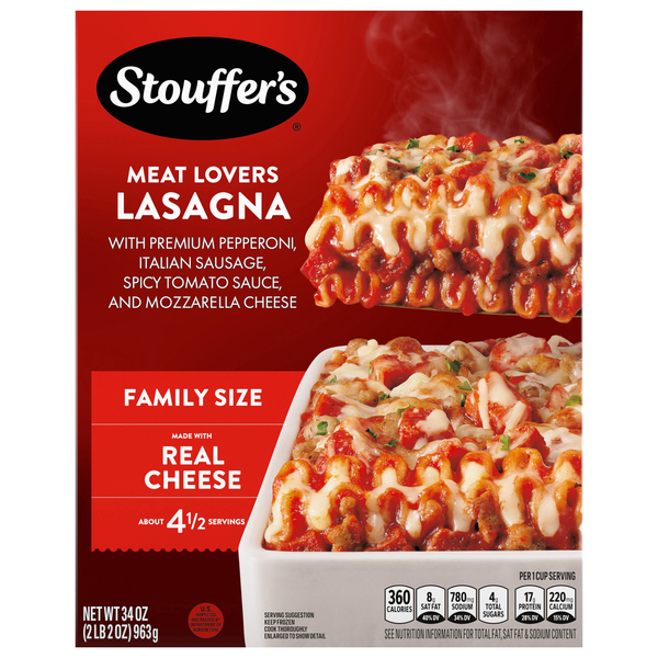 Stouffer's Meat Lovers Lasagna Family Size Frozen Meal