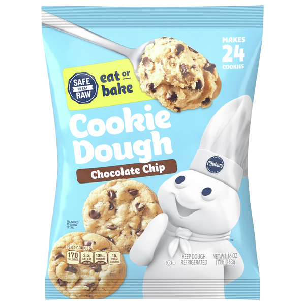 Pillsbury Chocolate Chip Cookie Dough - 24 ct