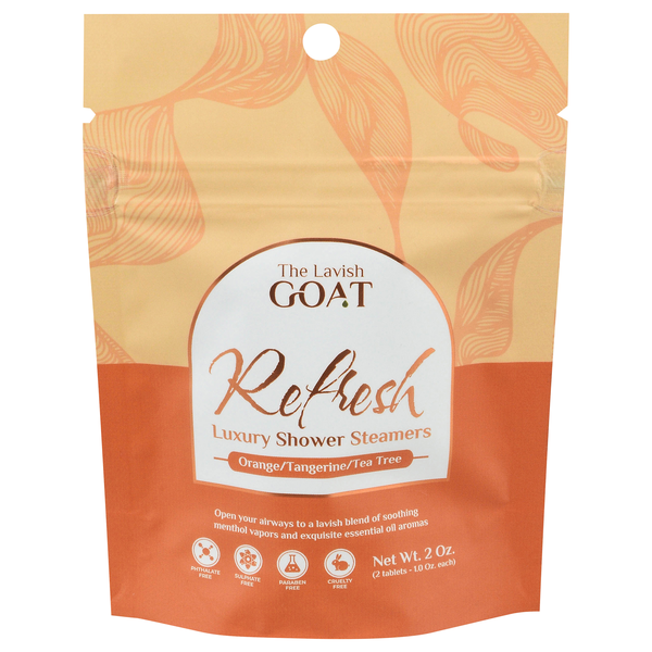 The Lavish Goat Refresh Orange Tangerine & Tea Tree Luxury Shower Steamers