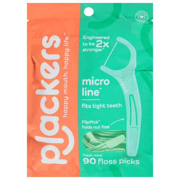 Plackers Micro Line Fresh Mint Floss Picks