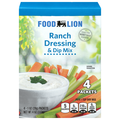 Food Lion Ranch Dressing & Dip Mix - 4 ct