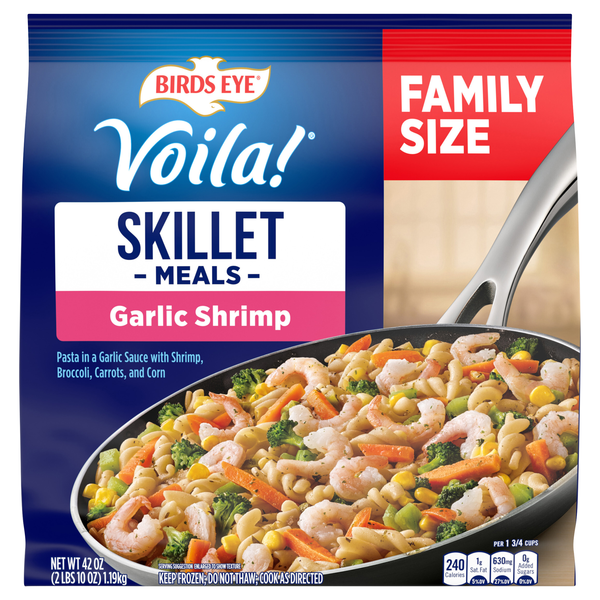 Birds Eye Voila! Garlic Shrimp Family Size Frozen Skillet Meal