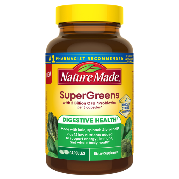 Nature Made SuperGreens Digestive Health Capsules