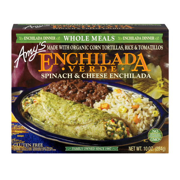 Save on Amy's Whole Meals Enchilada Verde Spinach & Cheese Organic