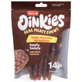Hartz Oinkies Beefy Twists Dog Chew Treats - 14 ct