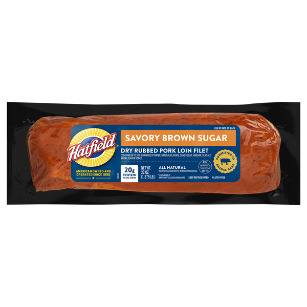 Hatfield Savory Brown Sugar Dry Rubbed Marinated Pork Loin Filet