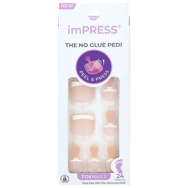 imPRESS Press-On Toenails Blanc Chic