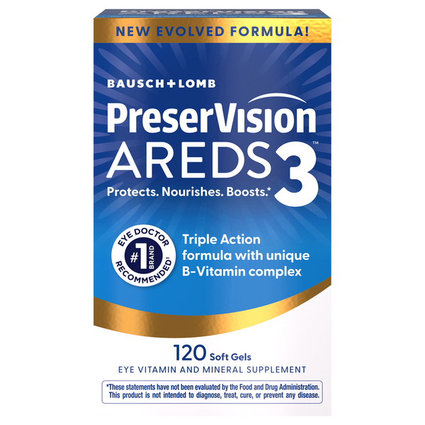 PreserVision AREDS 3 Formula Eye Vitamin & Mineral Supplement Soft Gels