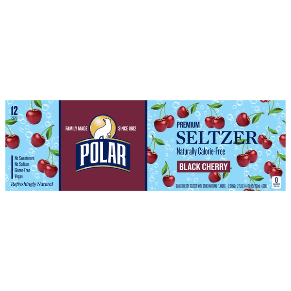 Polar Black Cherry Seltzer Water - 12 pk