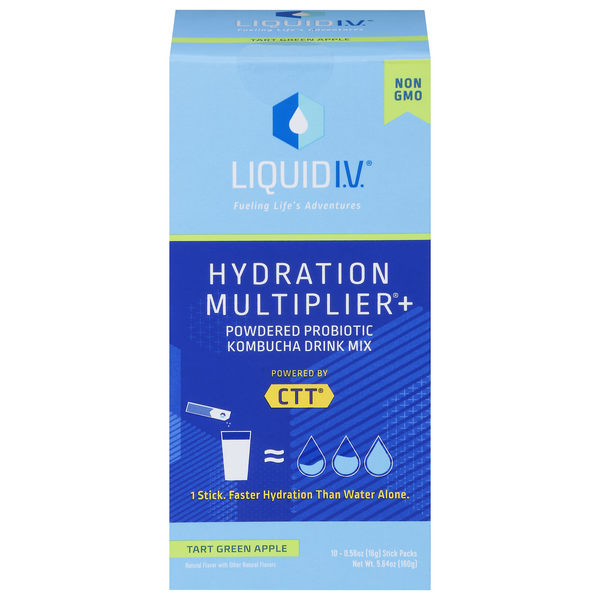 Save on Liquid IV Hydration Multiplier Kombucha Drink Mix Tart Green Apple 10 ct Order Online