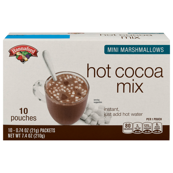 Hannaford Mini Marshmallows Hot Cocoa Mix - 10 ct