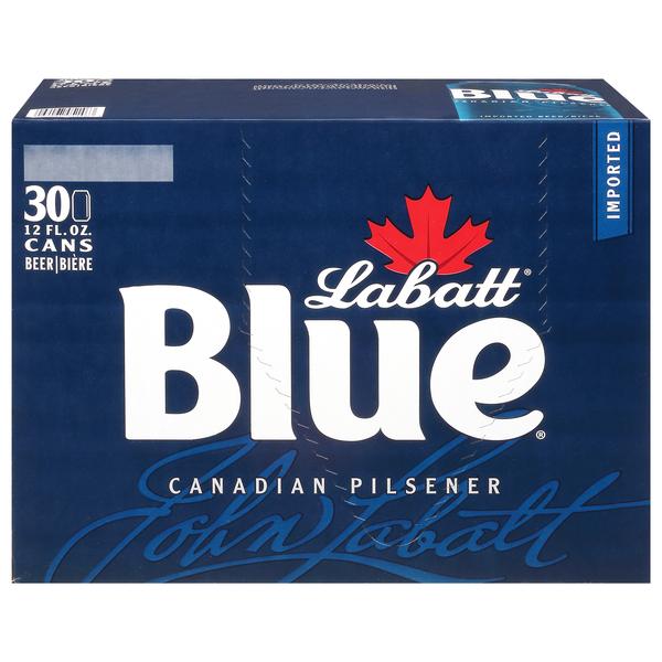 Labatt Blue Imported Canadian Pilsener Beer - 30 pk