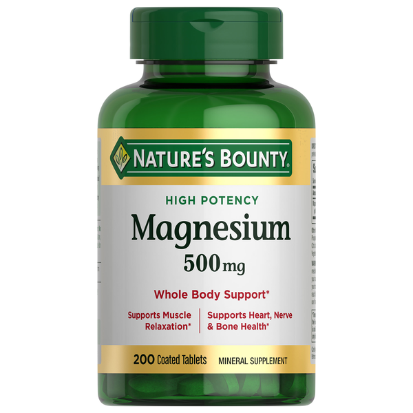 Nature's Bounty Magnesium 500 mg Coated Tablets