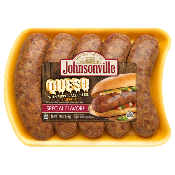 Johnsonville Queso Sausage Pepper Jack Cheese Special Flavor - 5 ct