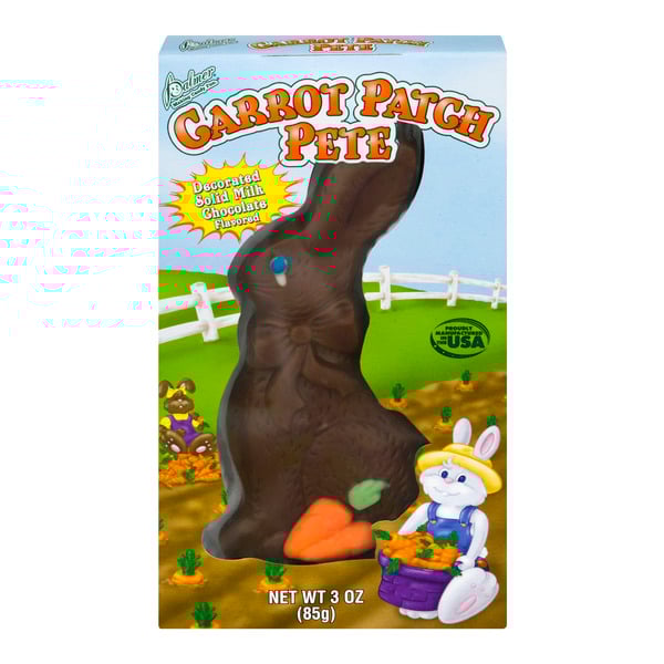 Palmer Carrot Patch Pete Solid Milk Chocolate Easter Candy Bunny