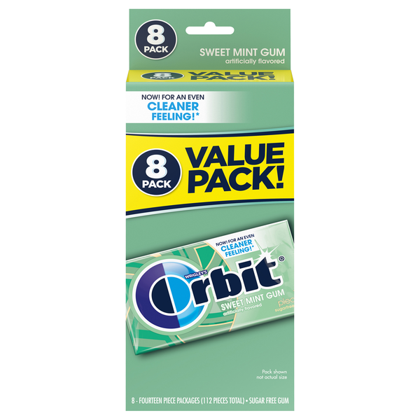 Orbit Sugar Free Gum Sweet Mint Value Pack - 8 pk